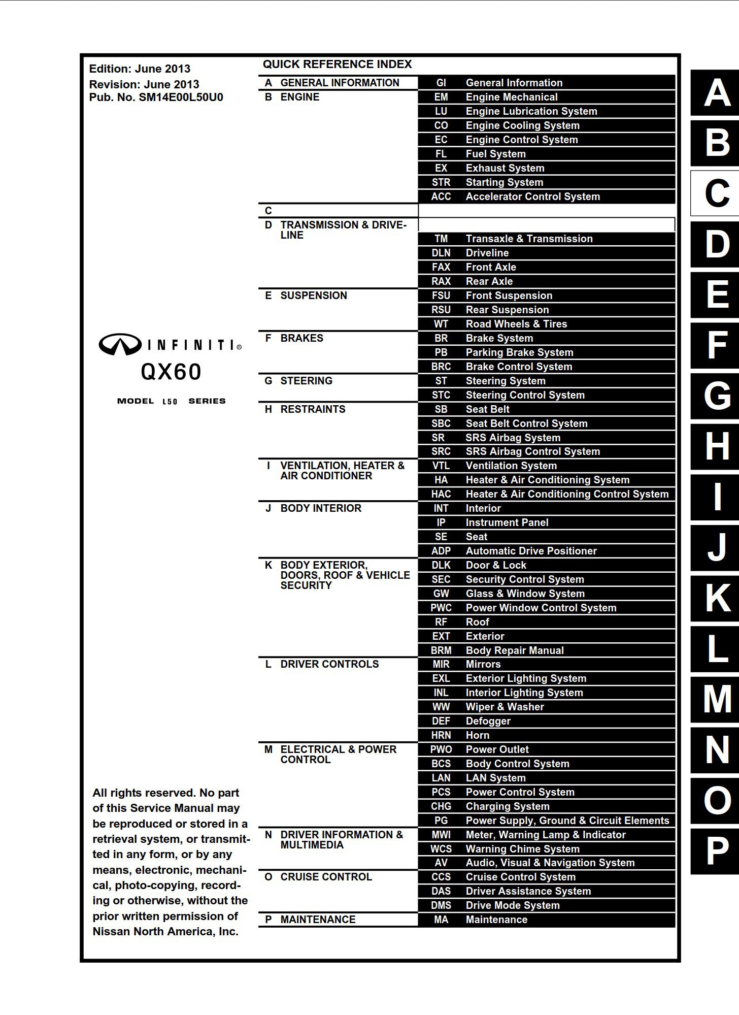 infiniti q60 2014 workshop manual