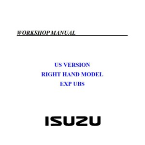 isuzu trooper 2002 workshop manual