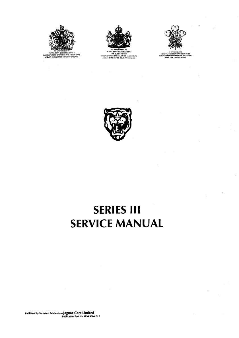 jaguar xj12 workshop manual