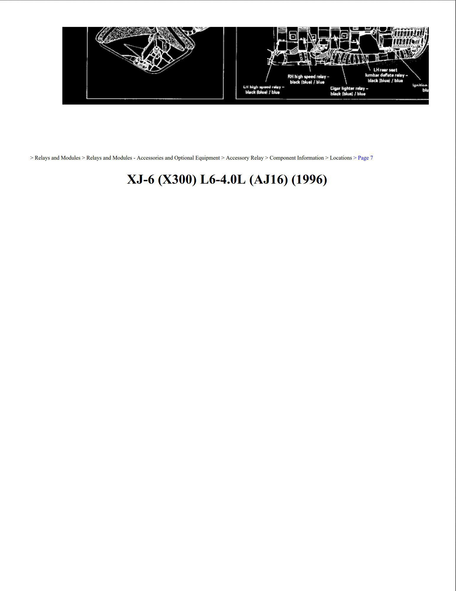 jaguar xj6 1996 4.0l workshop manual