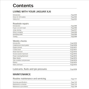 jaguar xj6 19997 workshop manual