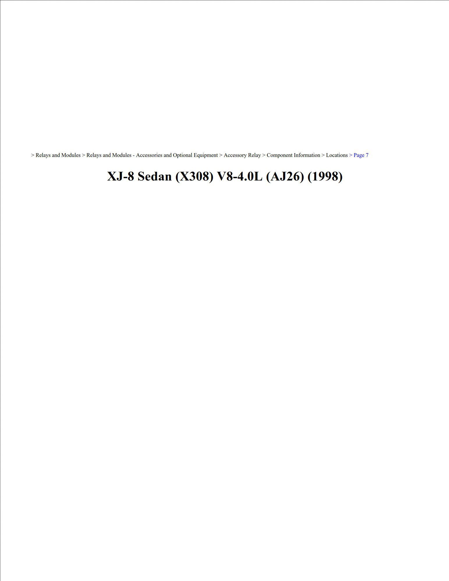 jaguar xj8 1998 sedan 4.0l workshop manual