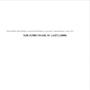 jaguar xjr 2000 v8 4.0l workshop manual