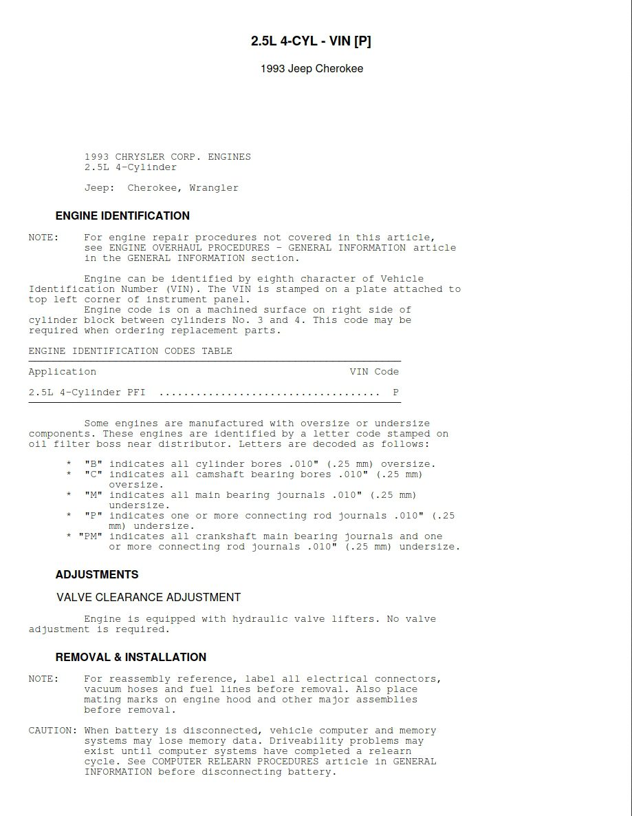 jeep cherokee 1993 workshop manual
