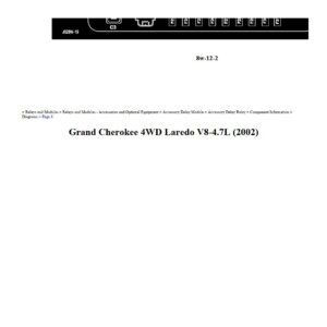 jeep grand cherokee 2002 4wd laredo v8 4.7l workshop manual