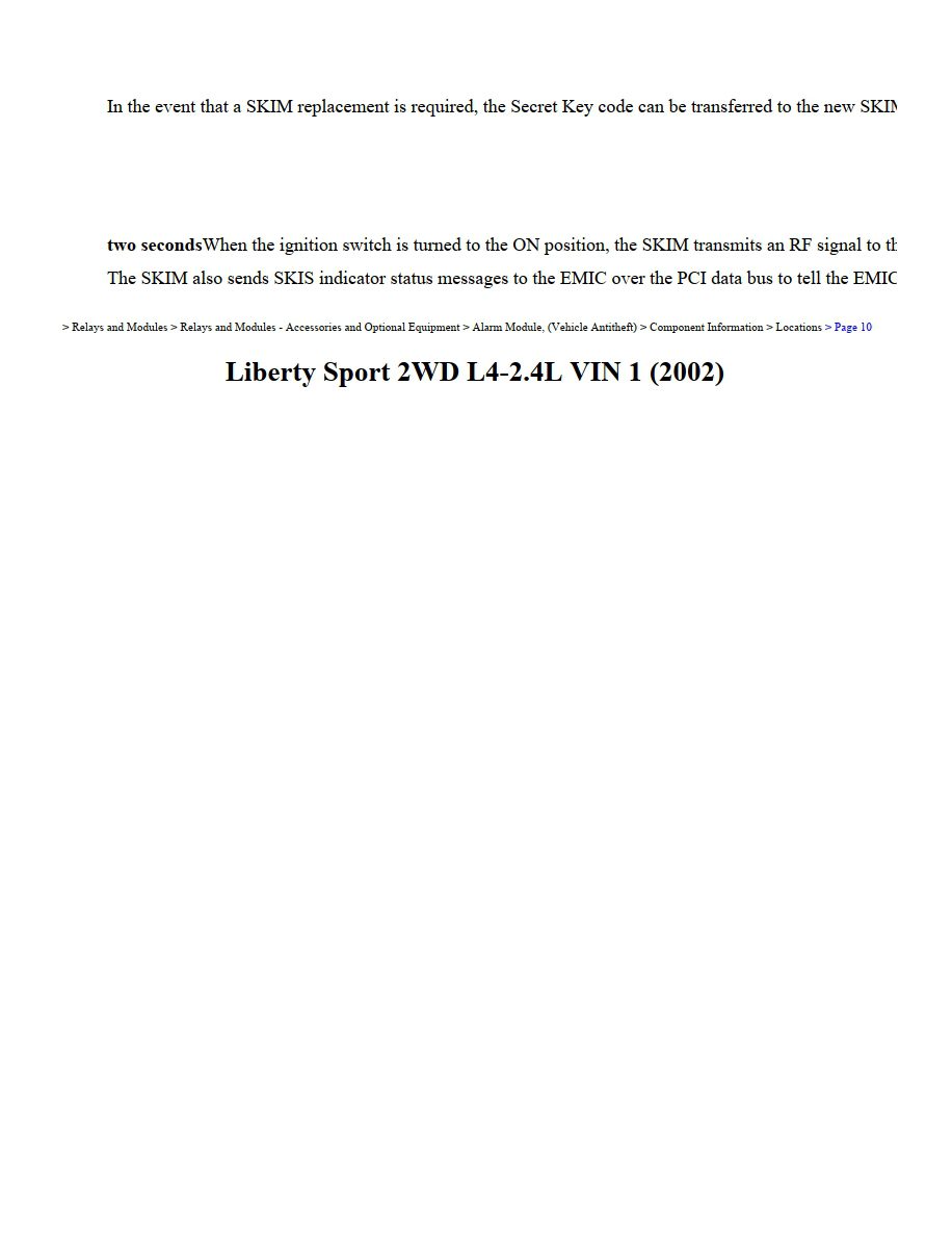 jeep liberty 2002 sport 2wd 2.4l workshop manual