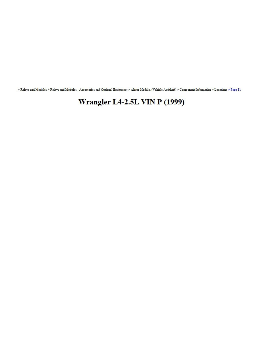 jeep wrangler 1999 2.5l vin p workshop manual