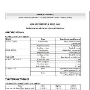 kia carnival 2008 workshop manual