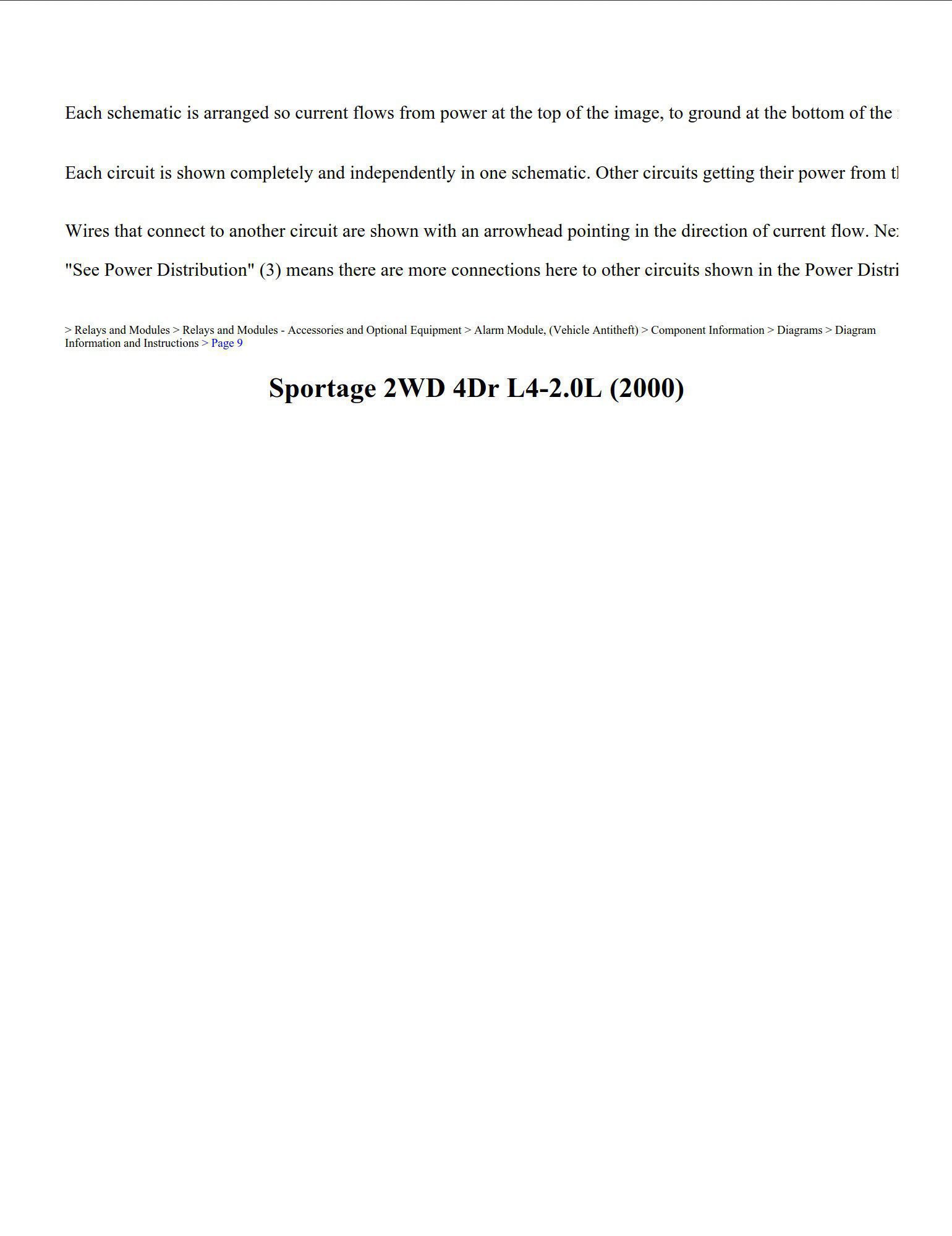 kia sportage 2000 2wd 2.0l workshop manual