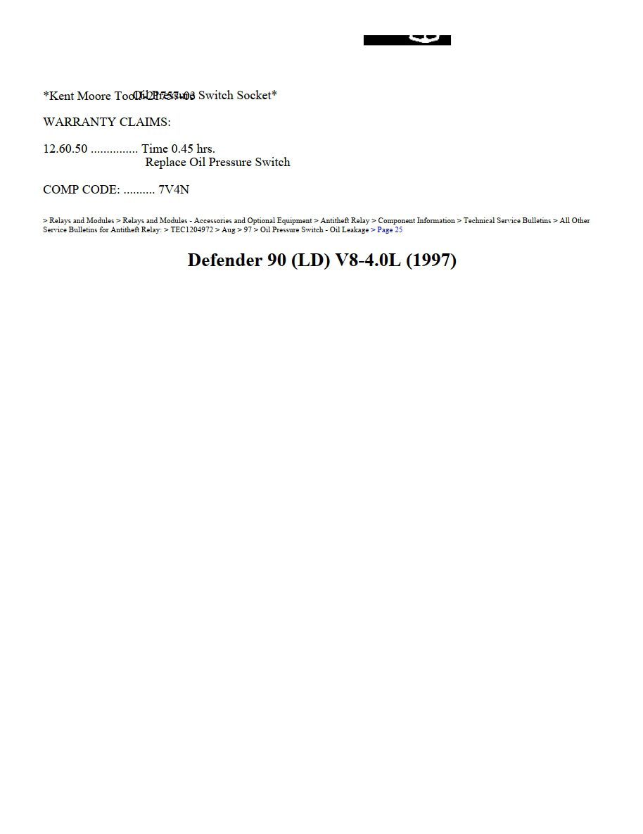 land rover defender 1997 v8 4.0l workshop manual