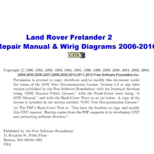 land rover freelander 2008 repair manual