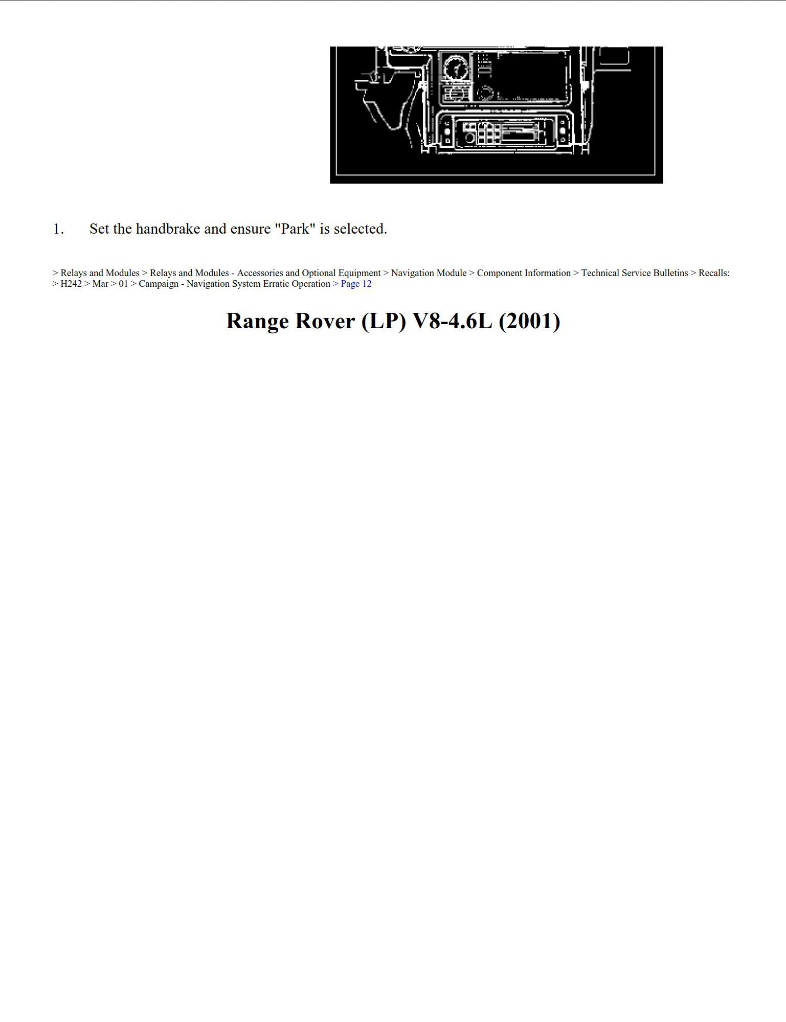 land rover range rover 2001 4.6l workshop manual