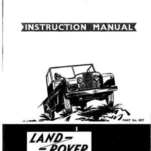 land rover series i 1948 1954 workshop manual