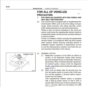 lexus is300 workshop manual