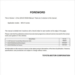 lexus rx300 2000 workshop manual