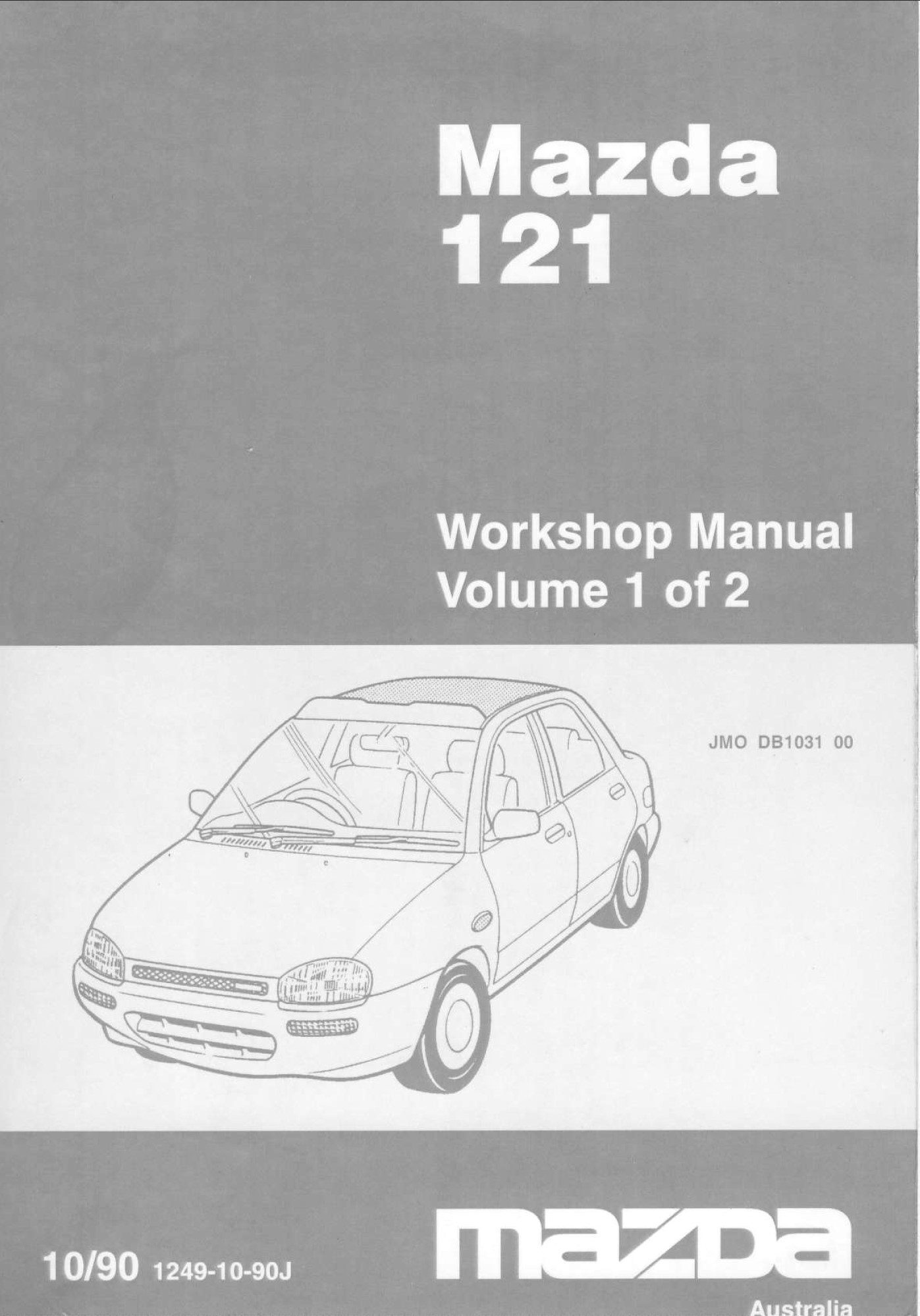 mazda 121 1990 workshop manual vol 1