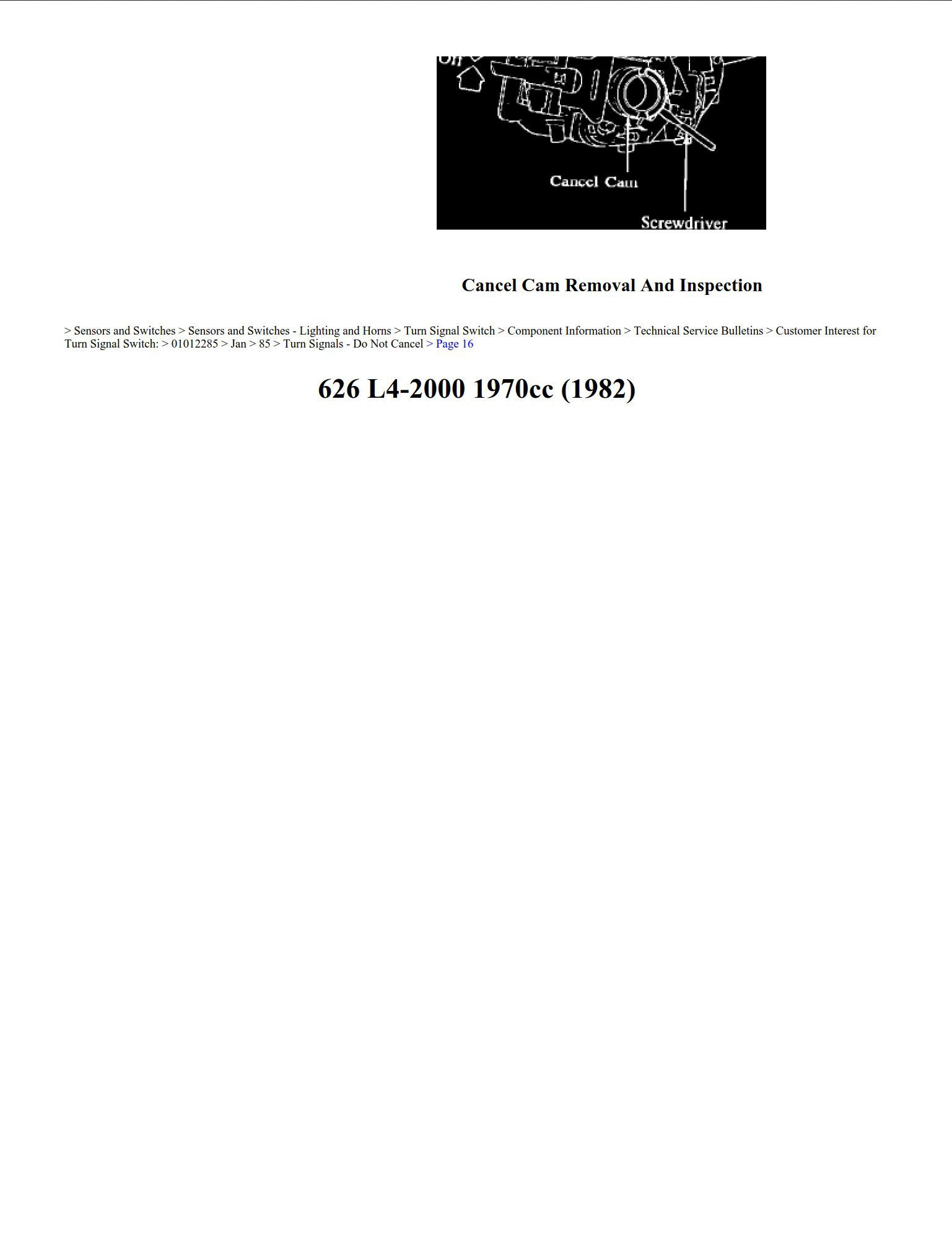 mazda 626 1982 1970cc workshop manual