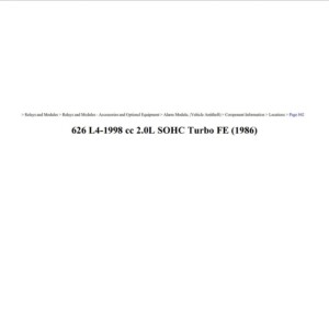 mazda 626 1998 2.0l sohc turbo workshop manual