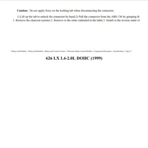 mazda 626 1999 2.0l dohc workshop manual