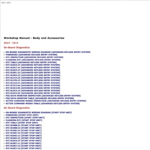 mazda cx 5 2013 workshop manual