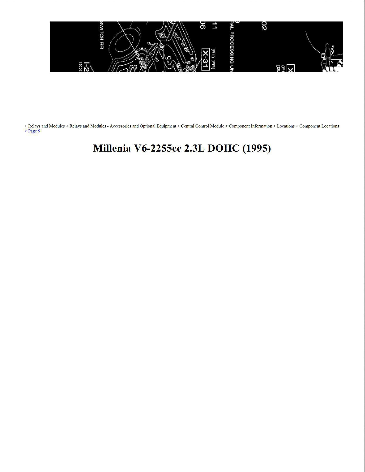 mazda millenia 1995 2.3l dohc workshop manual