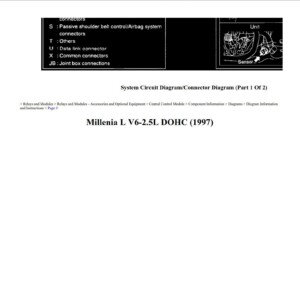 mazda millenia 1997 v6 2.5l dohc workshop manual