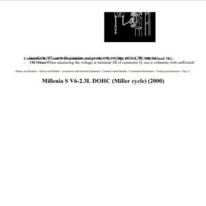 mazda millenia 2000 s v6 2.3l dohc workshop manual