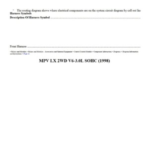 mazda mpv 1998 3.0l sohc workshop manual