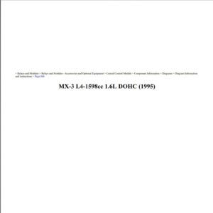 mazda mx 3 1995 1.6l dohc workshop manual
