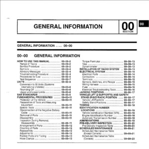 mazda mx 5 1999 2001 workshop manual