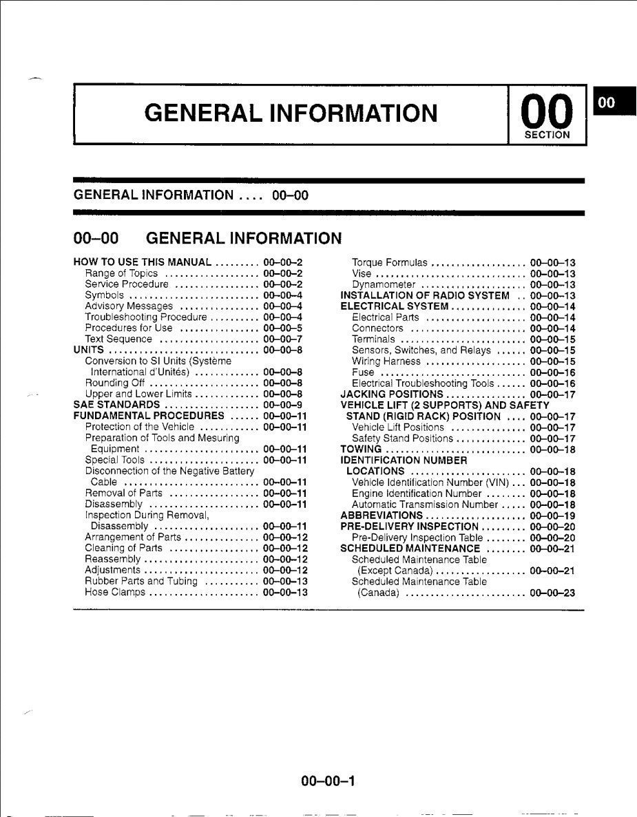 mazda mx 5 1999 2001 workshop manual
