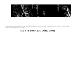mazda mx 6 1996 v6 2.5l dohc workshop manual