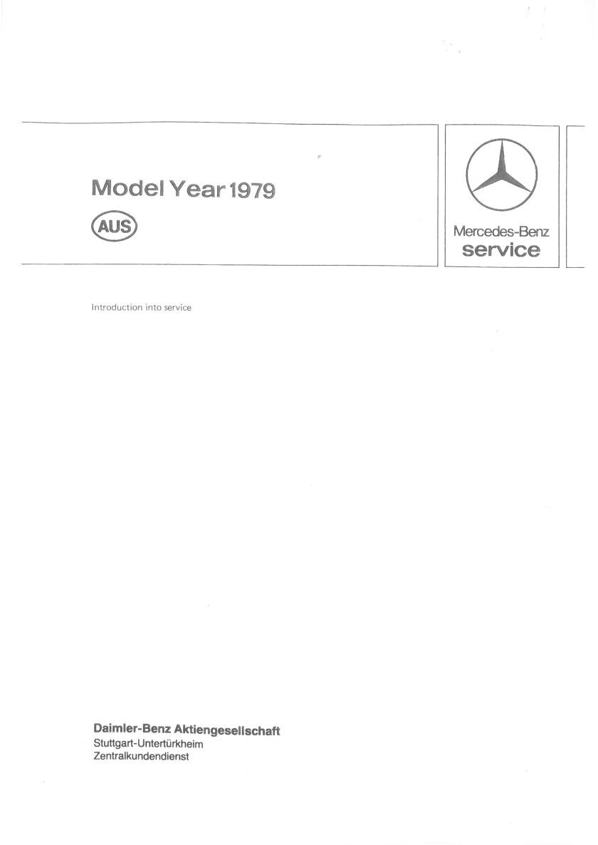 mercedes 230 1979 workshop manual service
