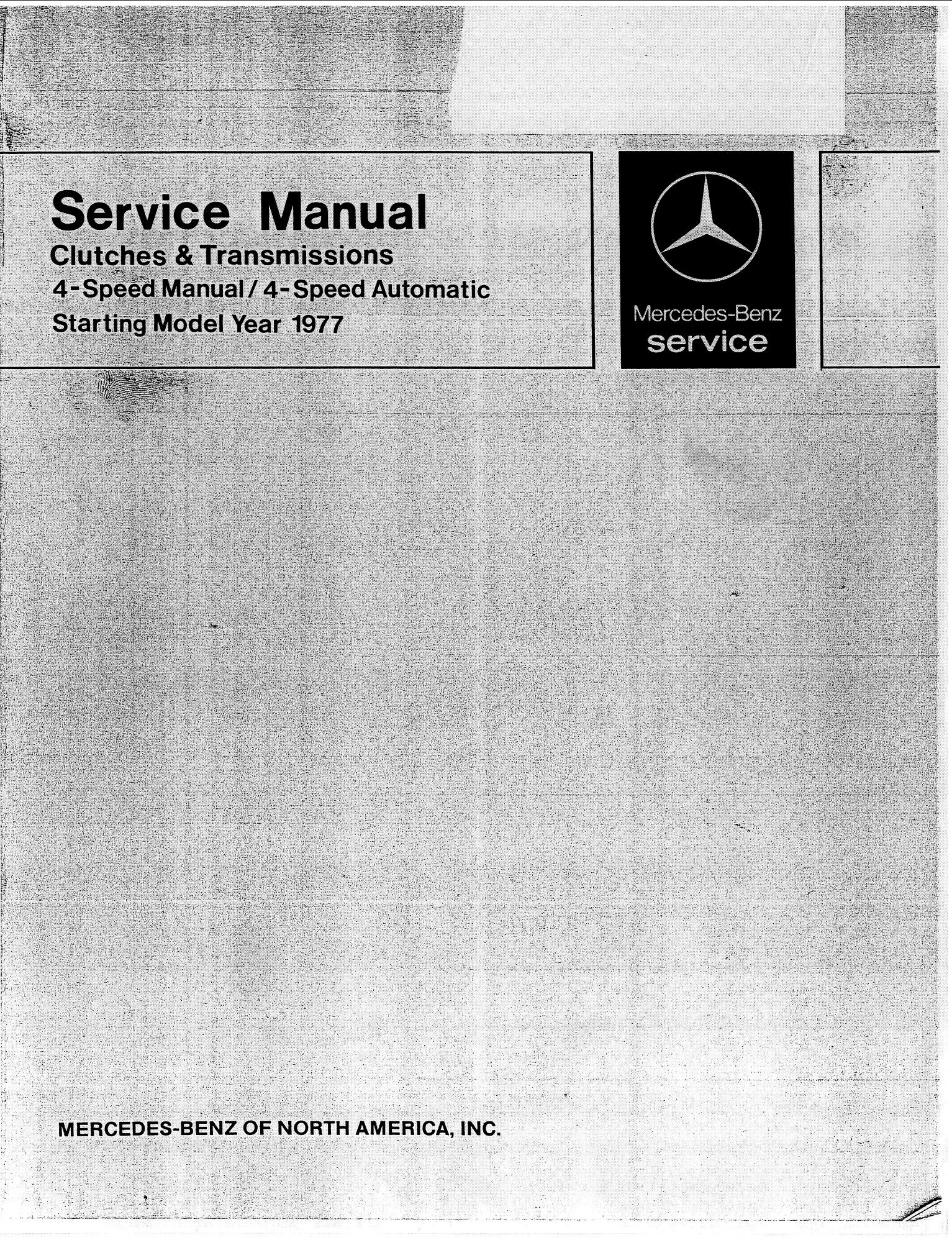 mercedes 240 1977 workshop manual