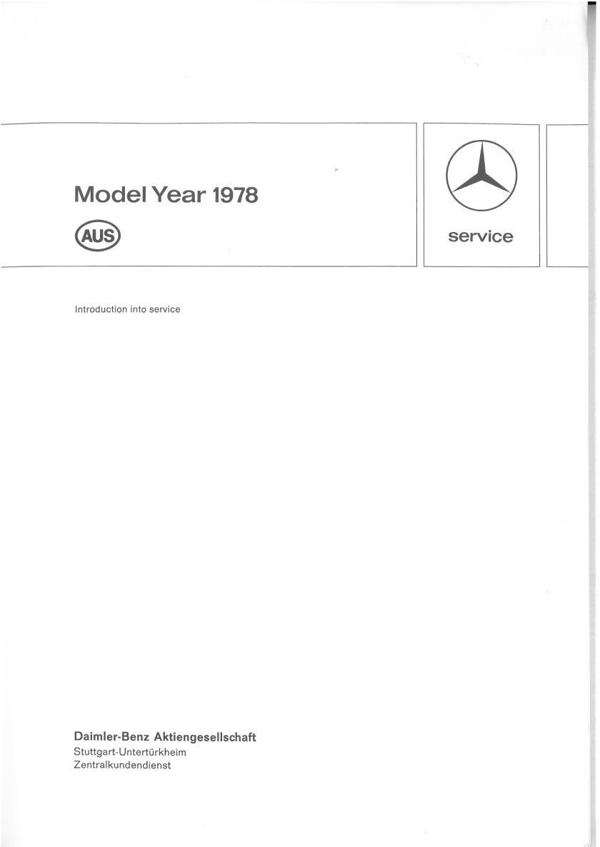 mercedes 280 1978 workshop manual service