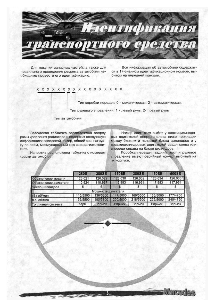 mercedes 280 1979 1991 workshop manual