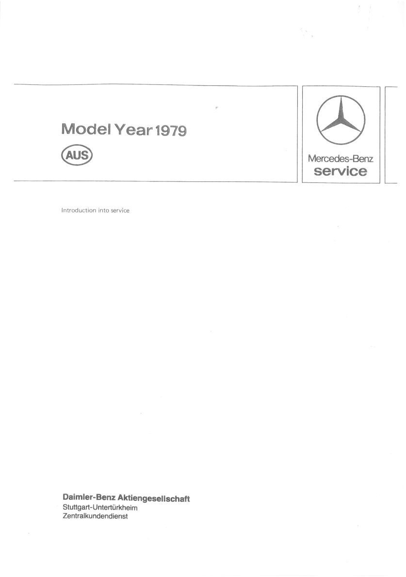 mercedes 280 1979 workshop manual service
