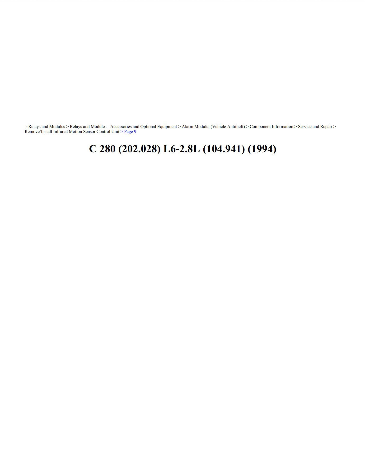 mercedes c 280 1994 v8 2.8l workshop manual