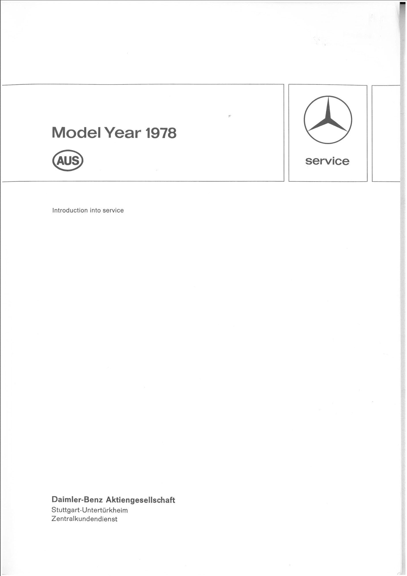 mercedes e 280 1978 workshop manual service