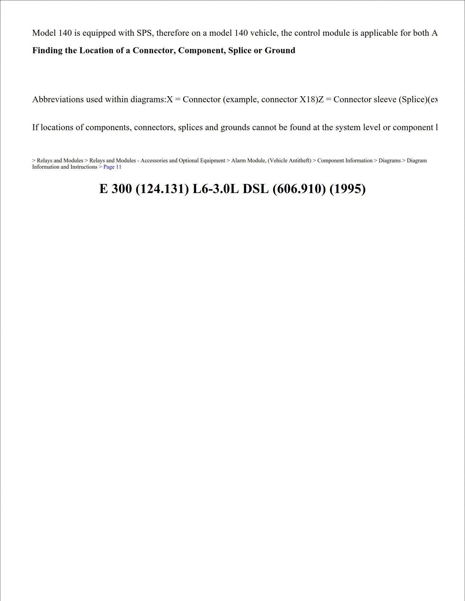 mercedes e 300 1995 3.0l dsl workshop manual