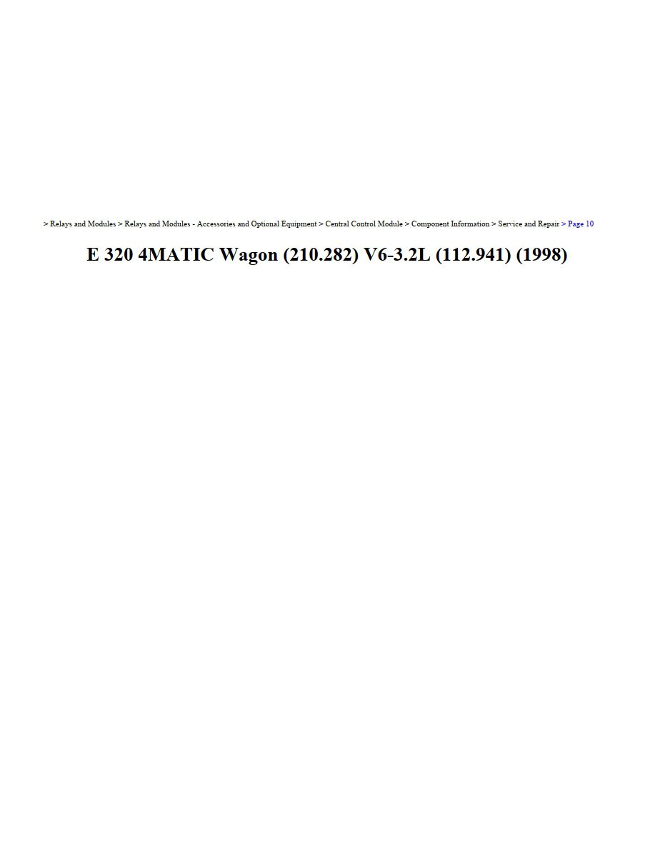 mercedes e 320 1998 3.2l workshop manual