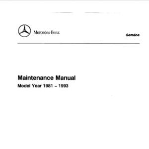 mercedes sl 500 1990 1992 workshop manual