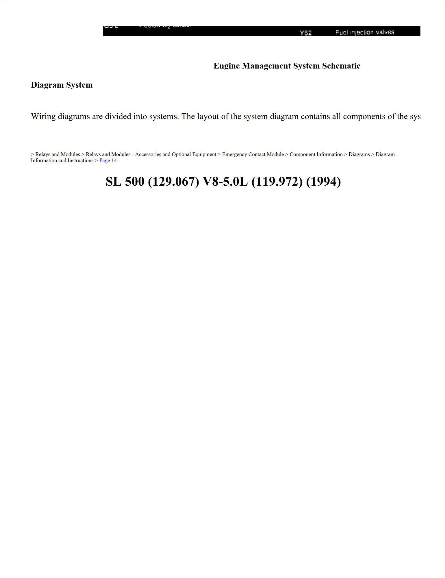 mercedes sl 500 1994 v8 5.0l workshop manual