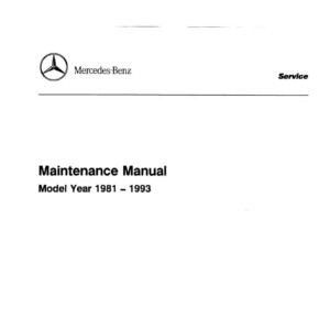 mercedes sl 600 1993 workshop manual