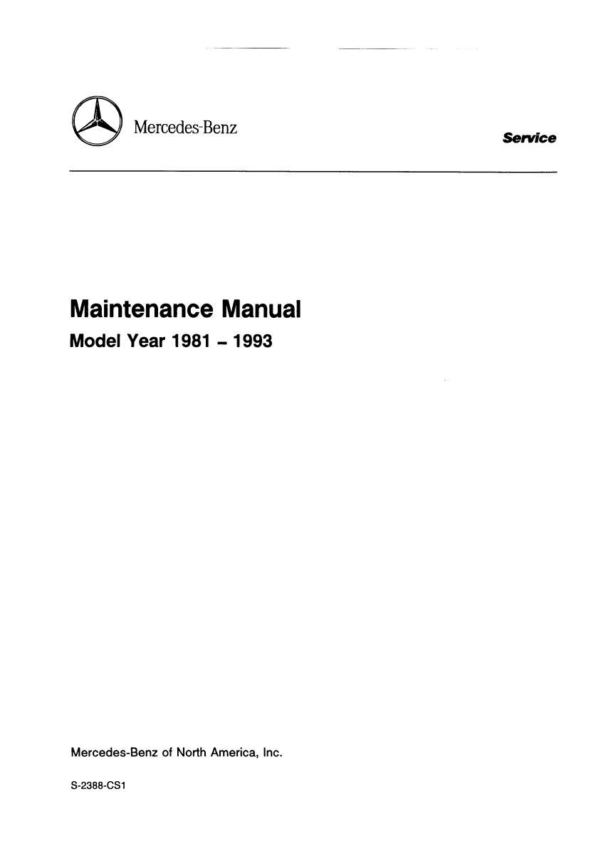 mercedes sl 600 1993 workshop manual