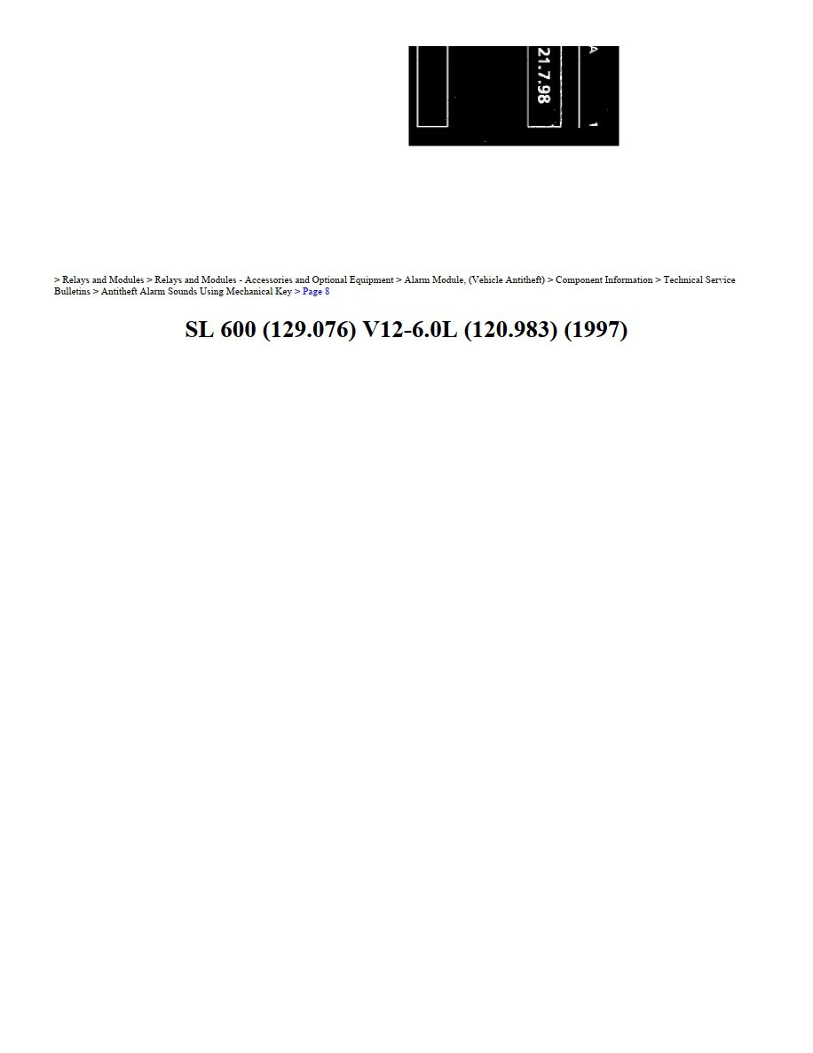 mercedes sl 600 1997 6.0l workshop manual