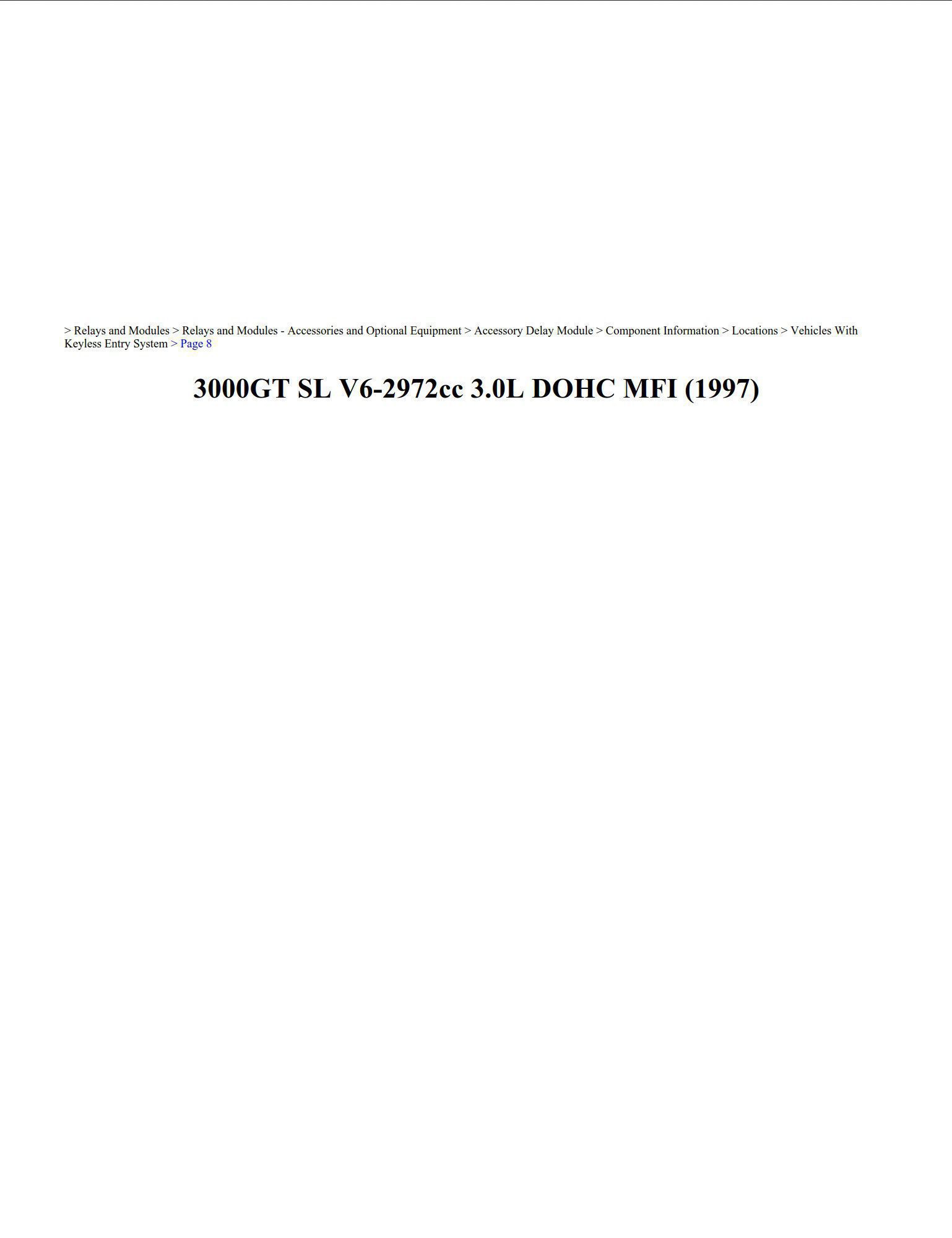 mitsubishi 3000 gt 1997 3.0l dohc mfi workshop manual