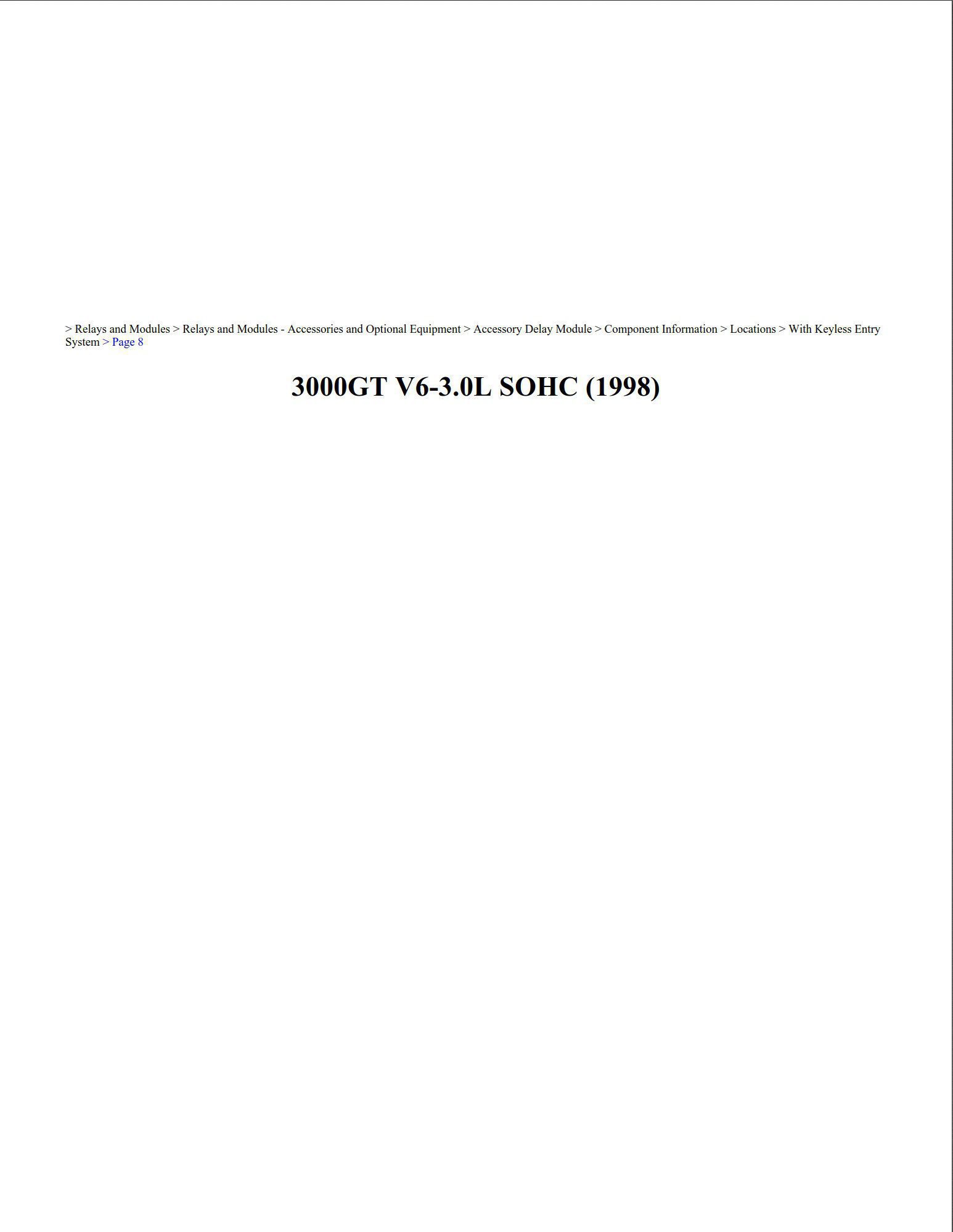 mitsubishi 3000 gt 1998 v6 3.0l sohc workshop manual