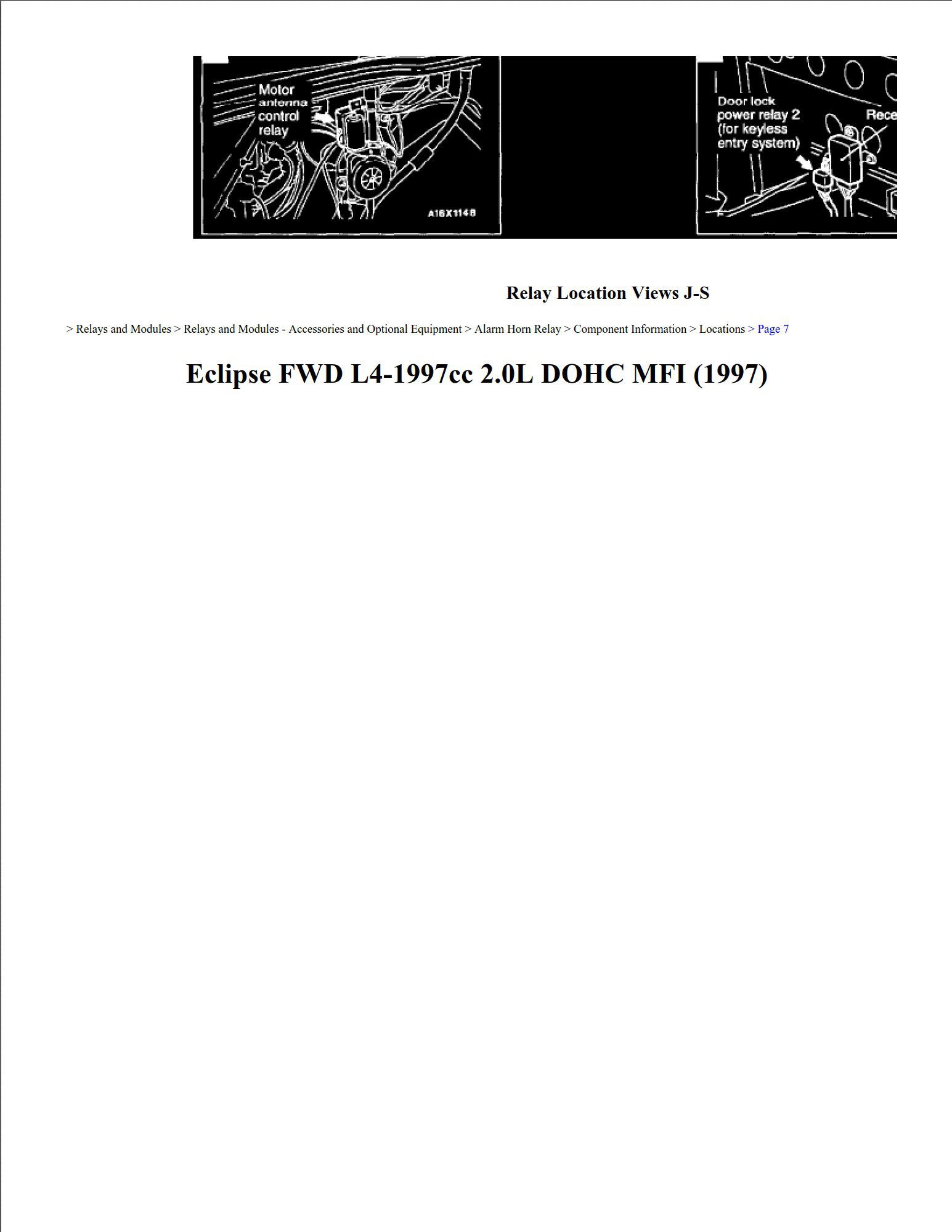 mitsubishi eclipse 1997 fwd 2.0l dohc workshop manual