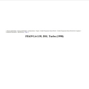 mitsubishi fuso 1998 3.9l dsl turbo workshop manual